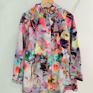 Ted Baker Multicolor Floral Trench Coat